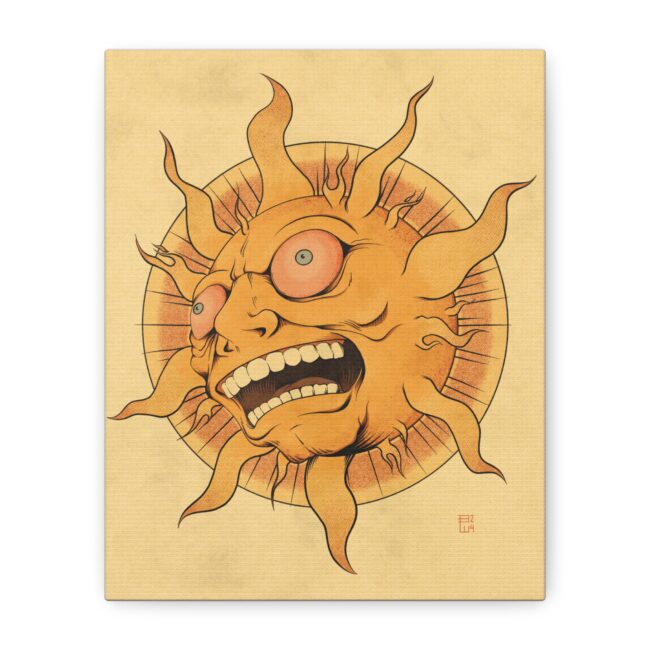 Sunburst Art Canvas Print - Unique Home Decor, Vibrant Wall Art