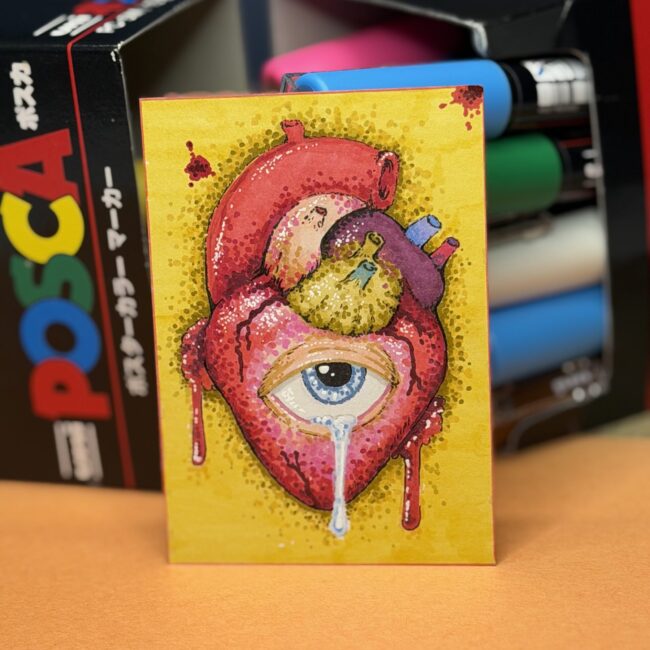 Crying Heart ACEO