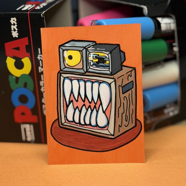 TV Monster ACEO