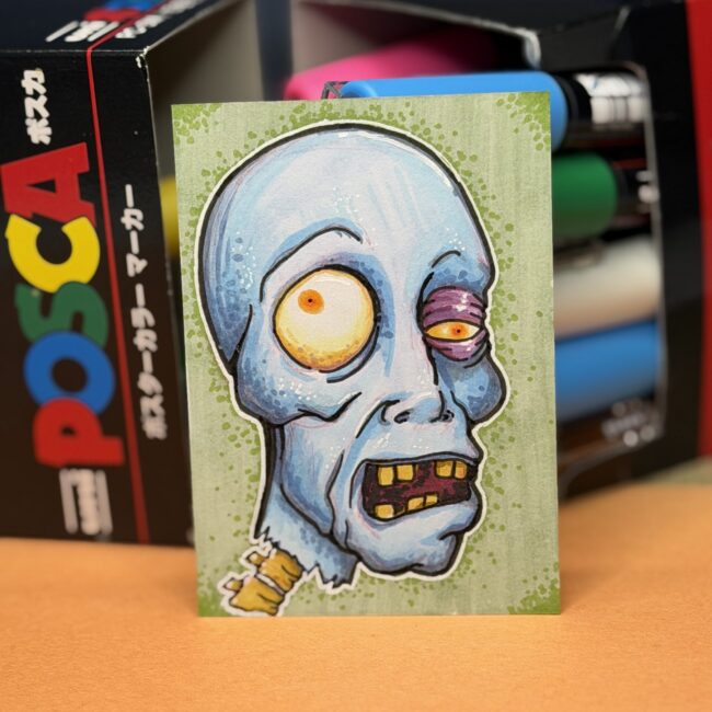 Zombie Head ACEO