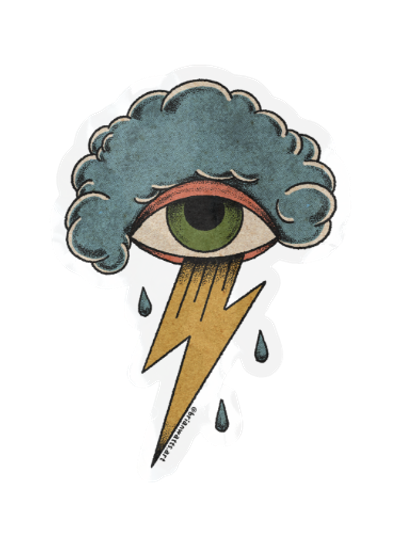 Cloudy Sticker