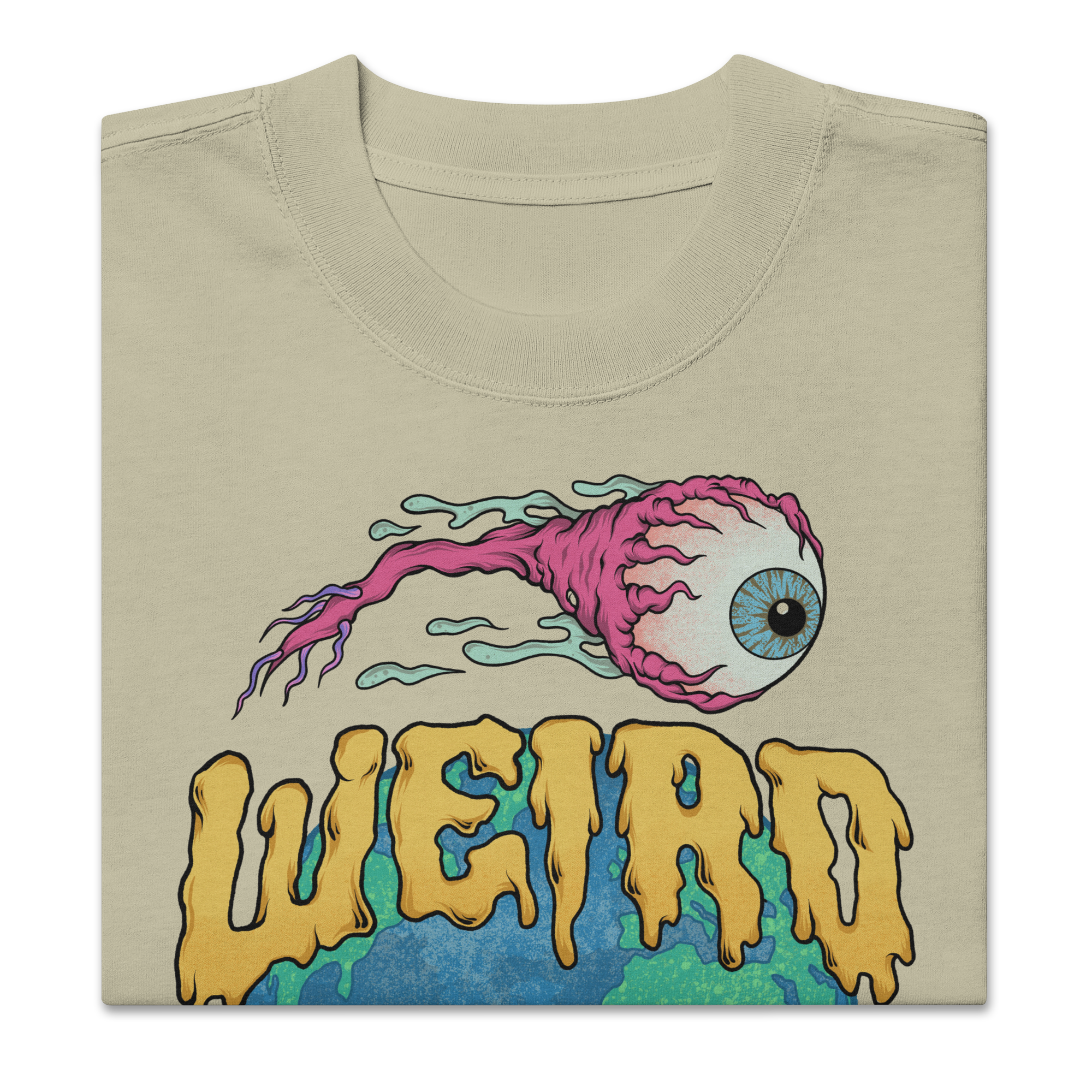 Weird World Oversized faded t-shirt - Image 3