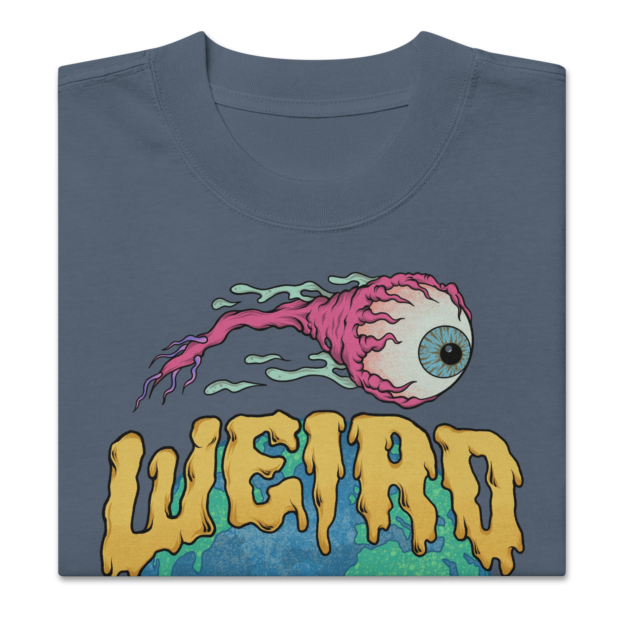 Weird World Oversized faded t-shirt - Image 2
