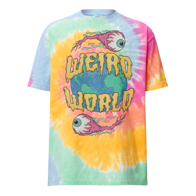 Weird World Oversized tie-dye t-shirt