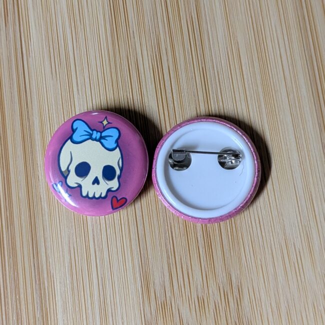 Girly Skull Pin