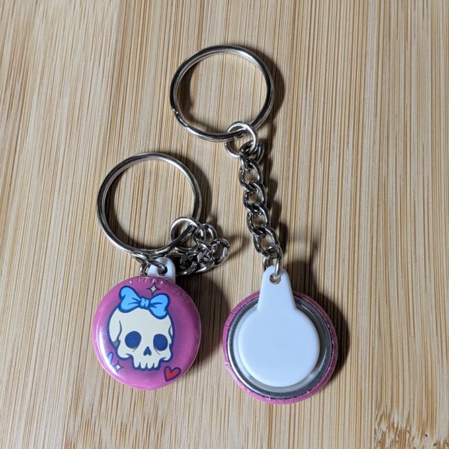 Girly Skull Keychain
